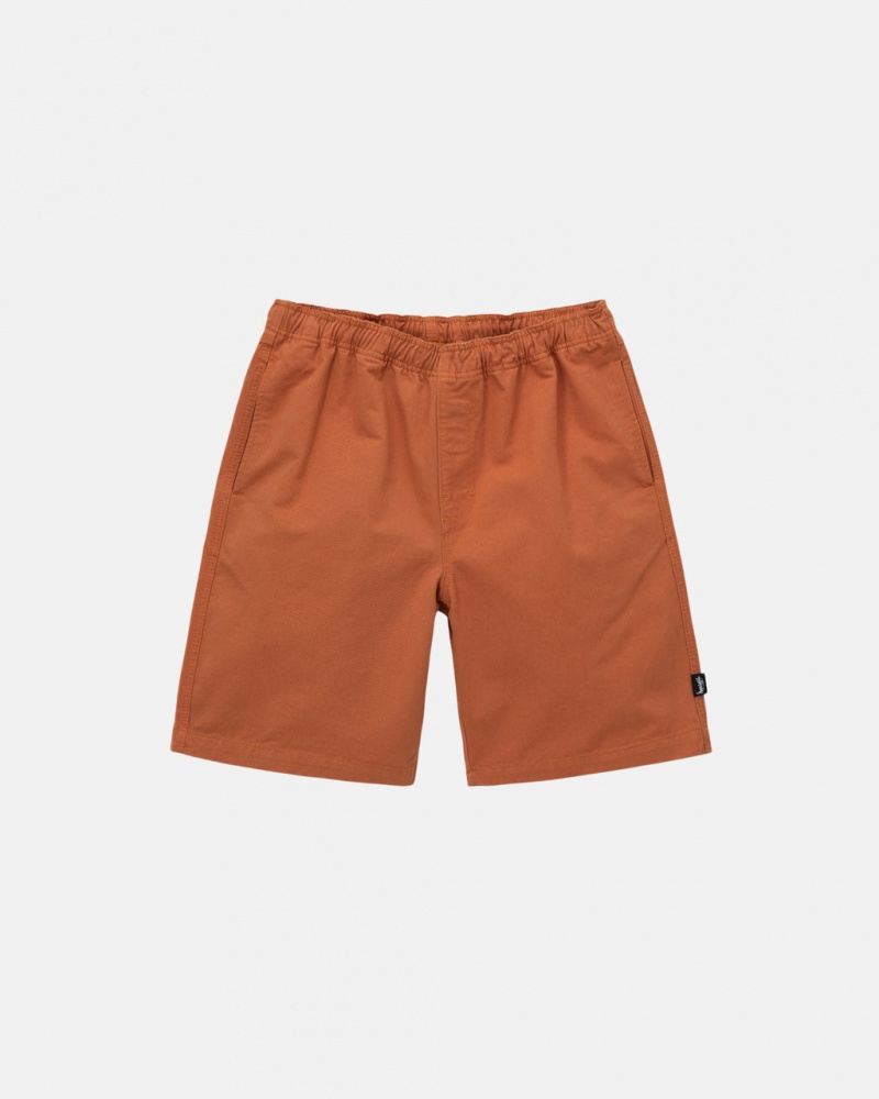 Men\'s Stussy Brushed Beach Shorts Brown Ireland | LGH-5068