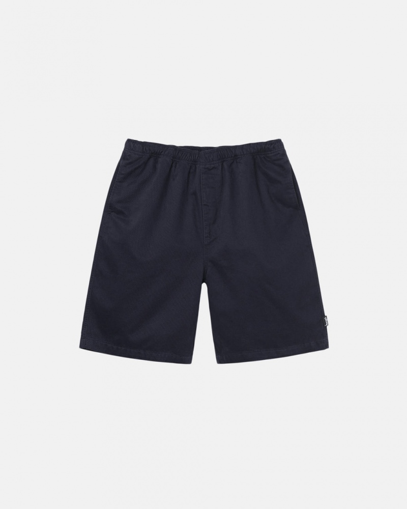 Men\'s Stussy Brushed Beach Shorts Navy Ireland | JWN-9575