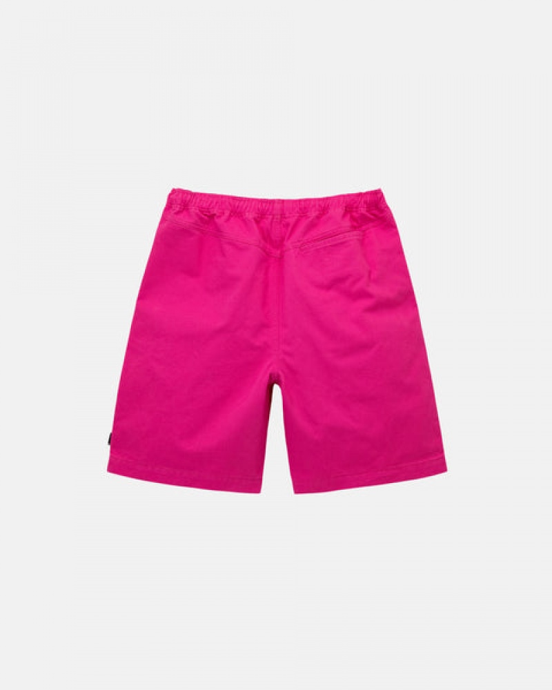 Men's Stussy Brushed Beach Shorts Pink Ireland | WND-6182