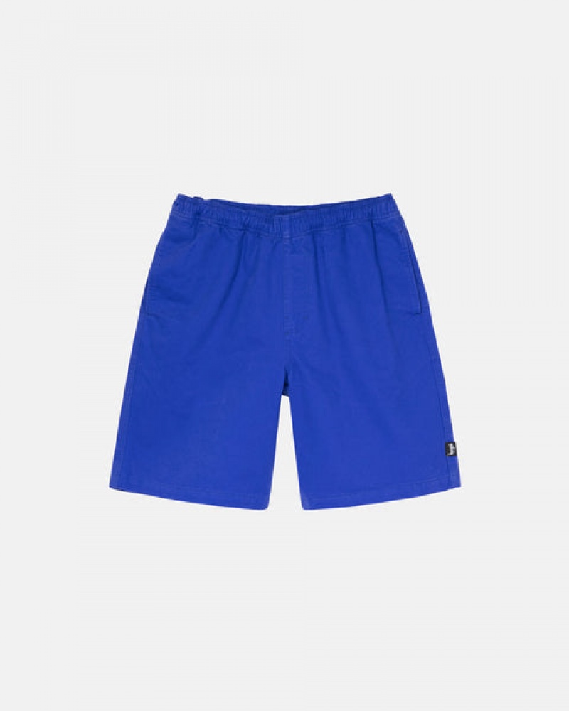 Men's Stussy Brushed Beach Short Swimwear Blue Ireland | IRX-8852