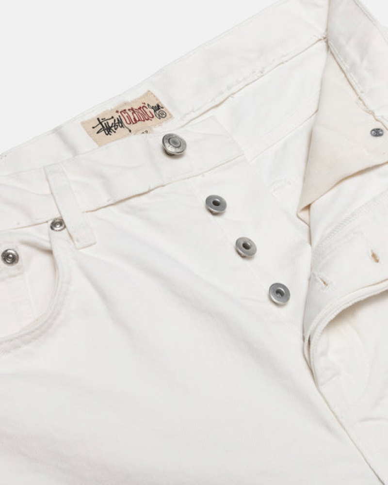 Men's Stussy Classic Jean Overdyed Denim Beige Ireland | NKX-0973