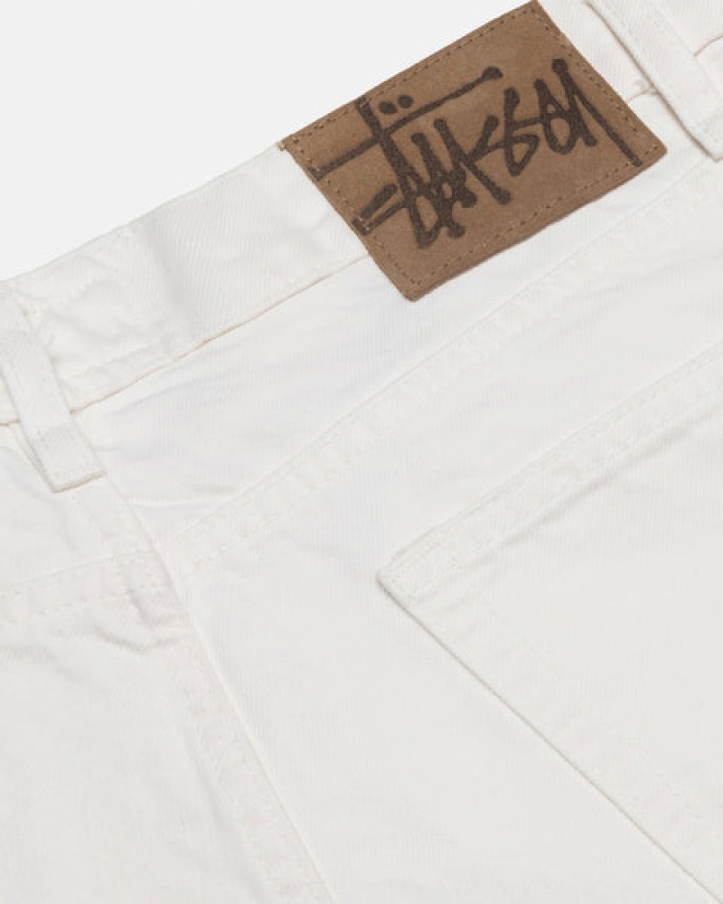 Men's Stussy Classic Jean Overdyed Denim Beige Ireland | NKX-0973