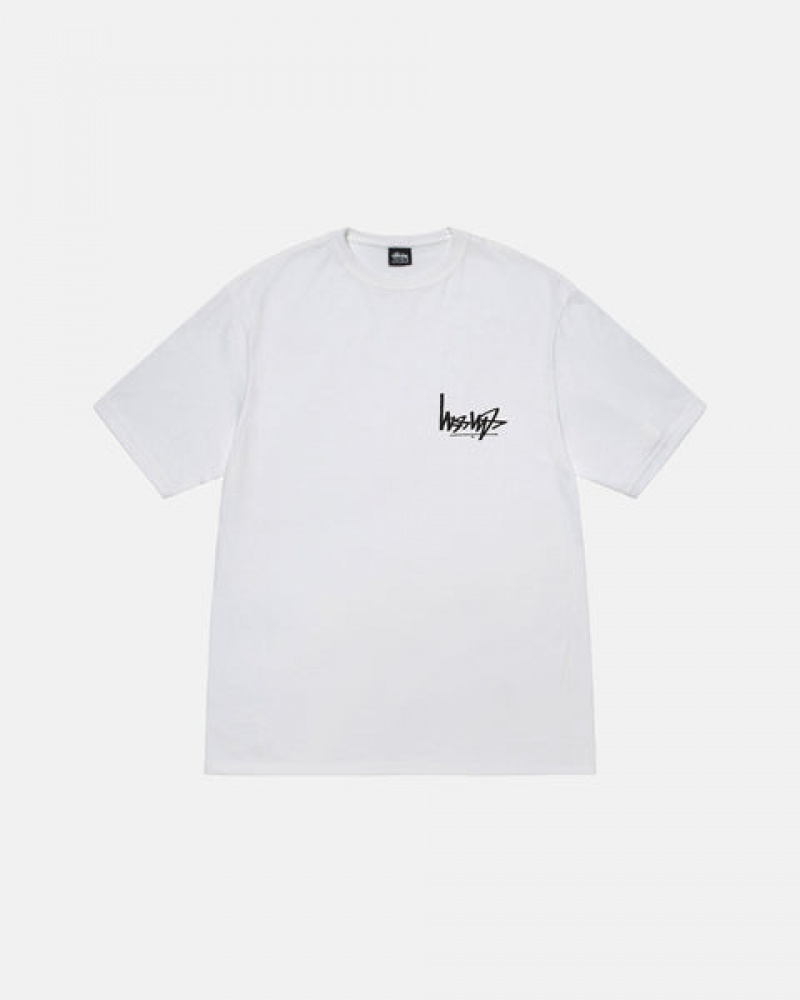 Men's Stussy Flipped Tees White Ireland | PYE-8813