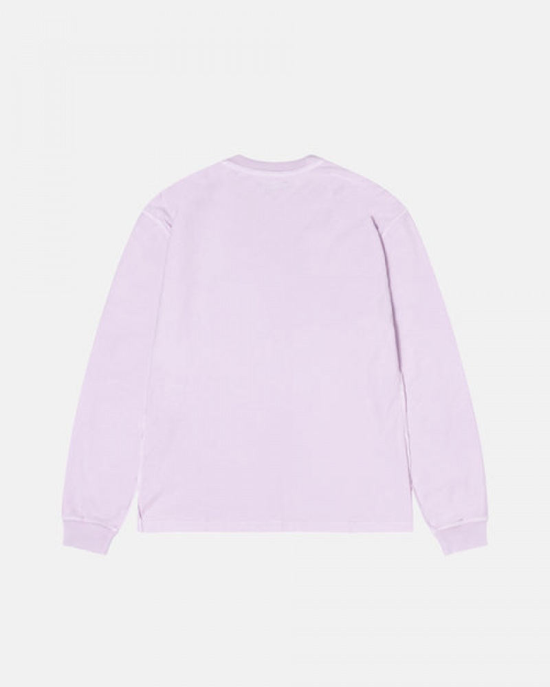 Men's Stussy Lazy Ls Tees Purple Ireland | VHG-0291