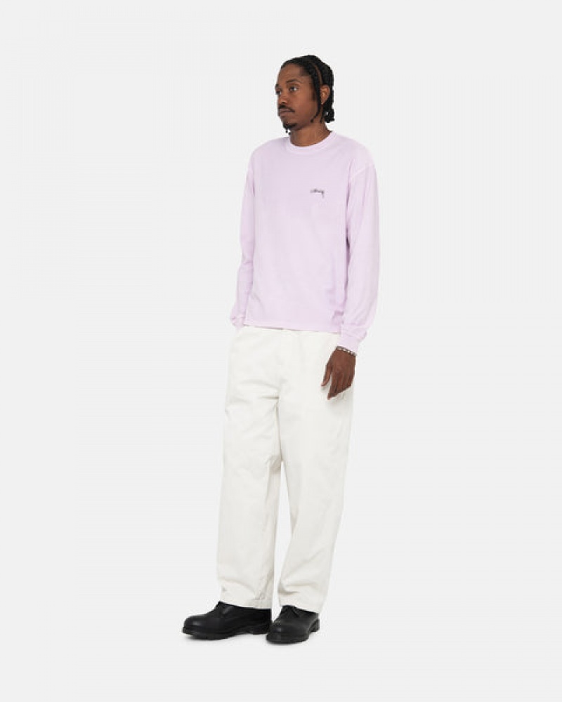 Men's Stussy Lazy Ls Tees Purple Ireland | VHG-0291