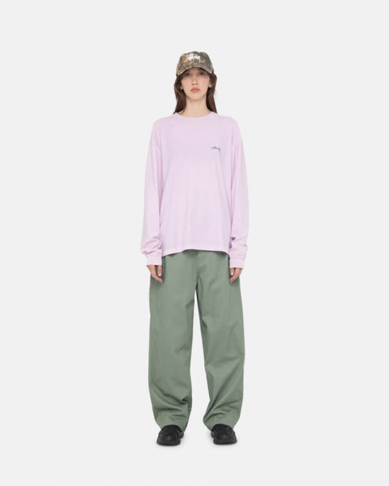 Men's Stussy Lazy Ls Tees Purple Ireland | VHG-0291