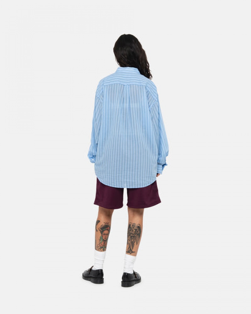 Men's Stussy Light Weight Classic Shirts Blue Ireland | TKM-0787