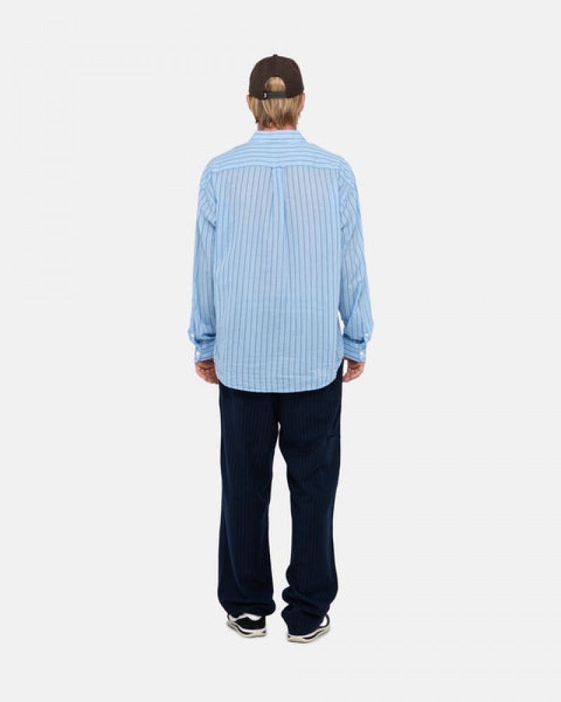 Men's Stussy Light Weight Classic Shirts Blue Ireland | TKM-0787