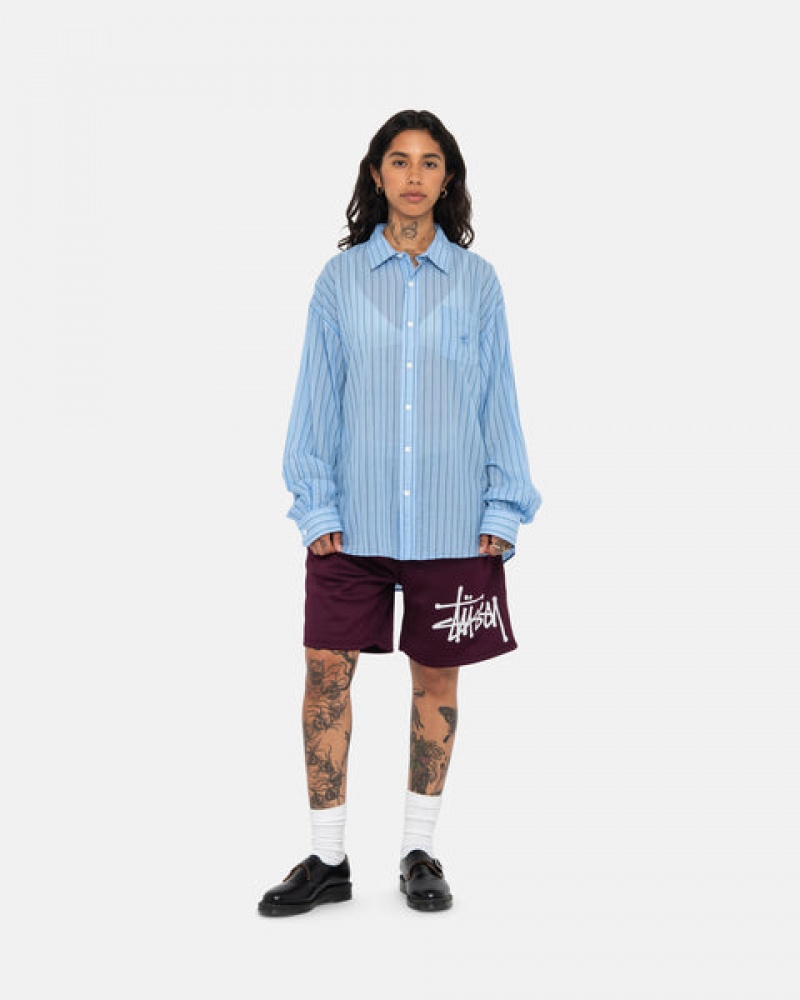 Men's Stussy Light Weight Classic Shirts Blue Ireland | TKM-0787