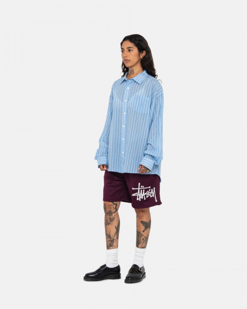 Men's Stussy Light Weight Classic Shirts Blue Ireland | TKM-0787