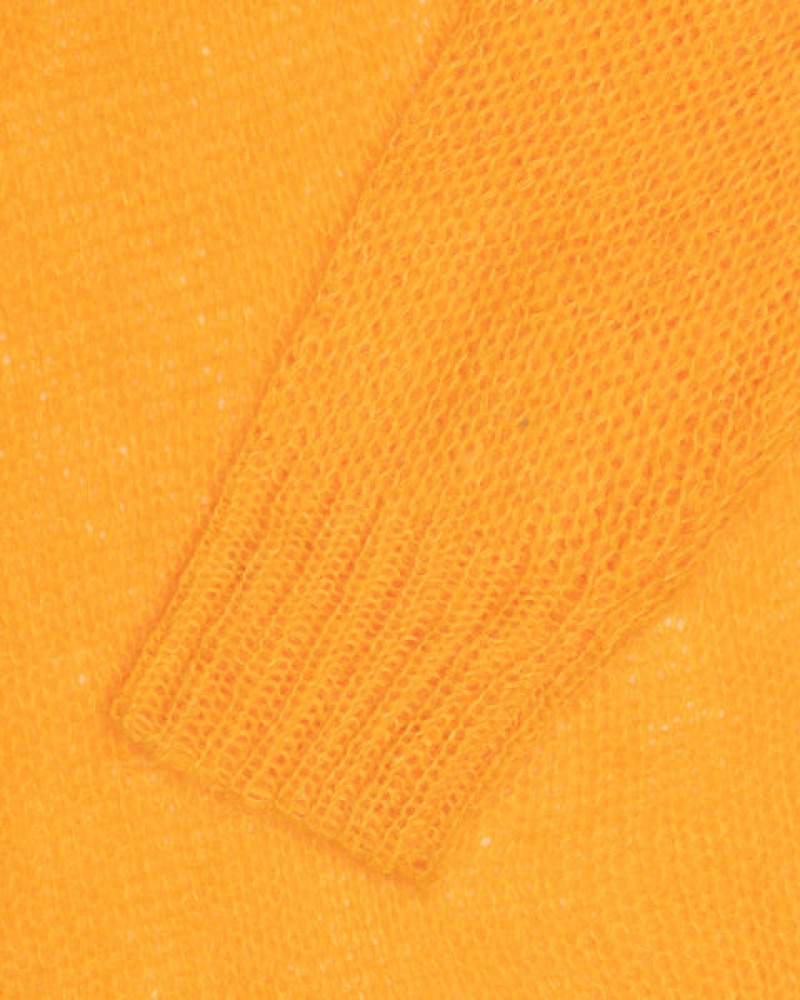 Men's Stussy Loose Knit Sweaters Orange Ireland | DHM-8660