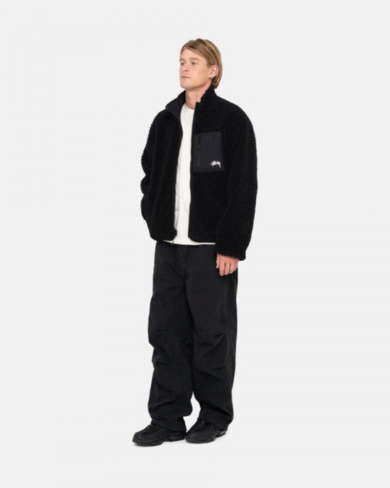 Men's Stussy Nyco Over Trousers Pants Black Ireland | IZV-8018