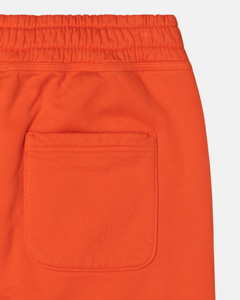 Men's Stussy Overdyed Stock Logo Pant Sweatshirts Orange Ireland | XNQ-5801