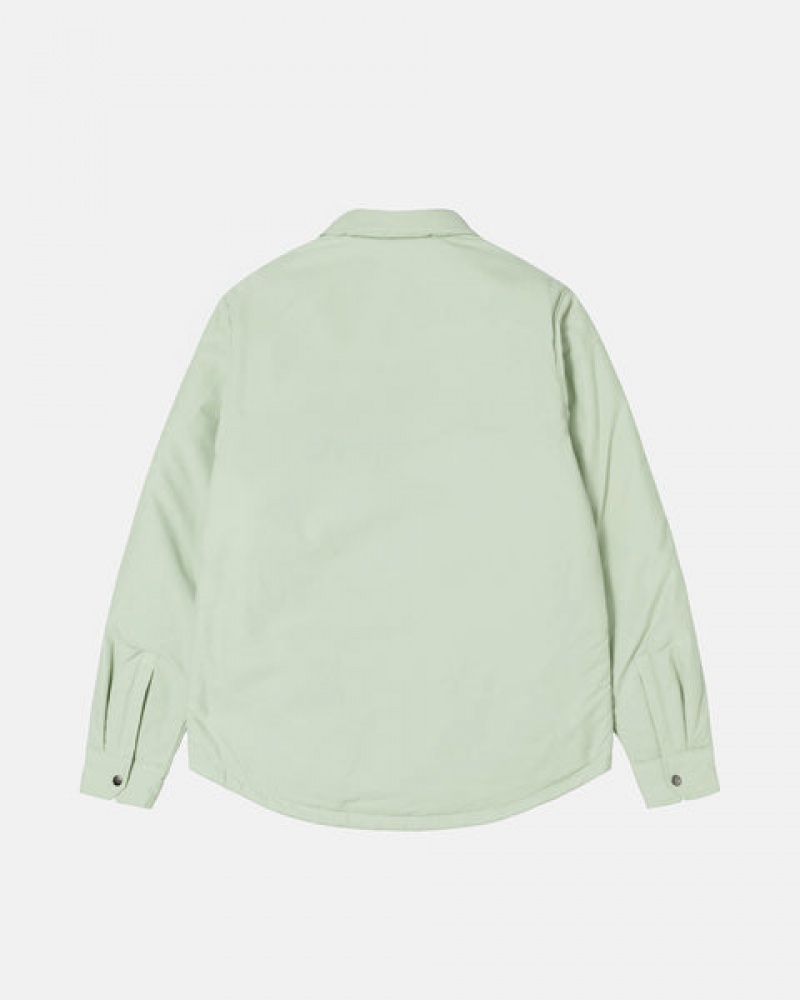 Men's Stussy Padded Tech Over Shirts Green Ireland | BFE-8973