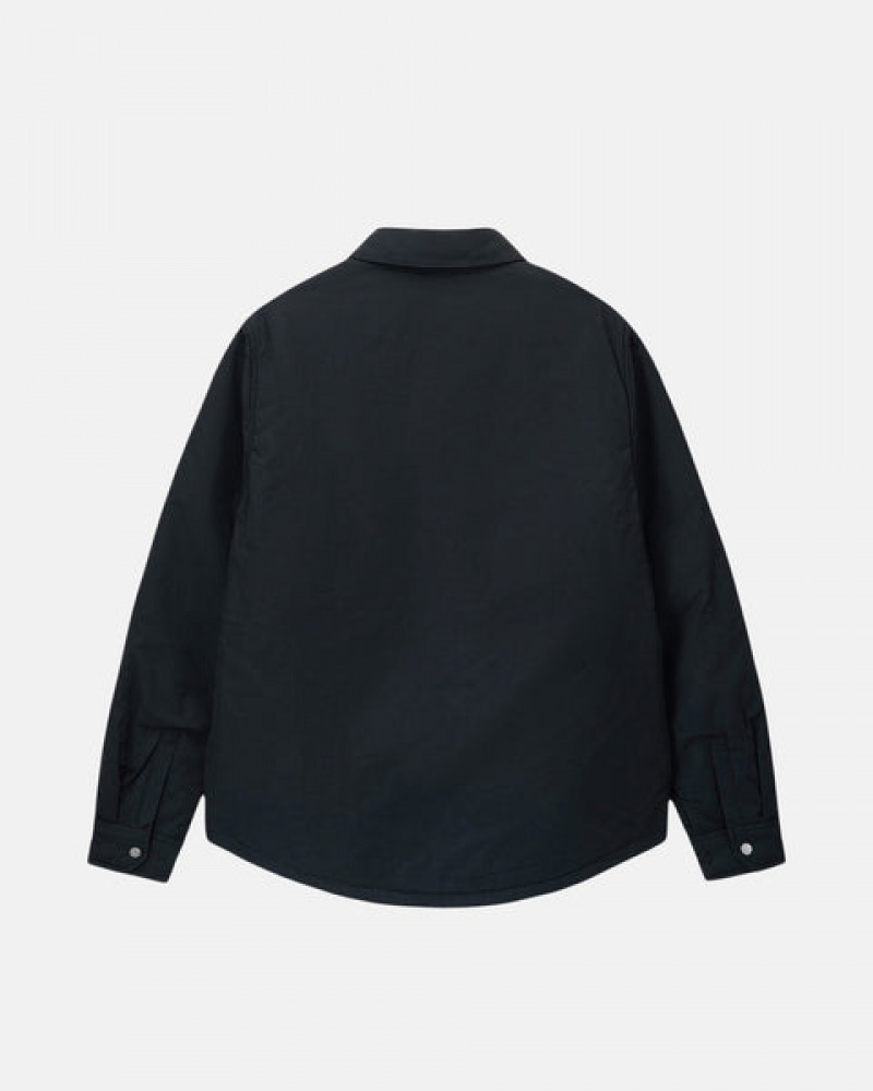 Men's Stussy Padded Tech Over Shirts Black Ireland | HJE-0004