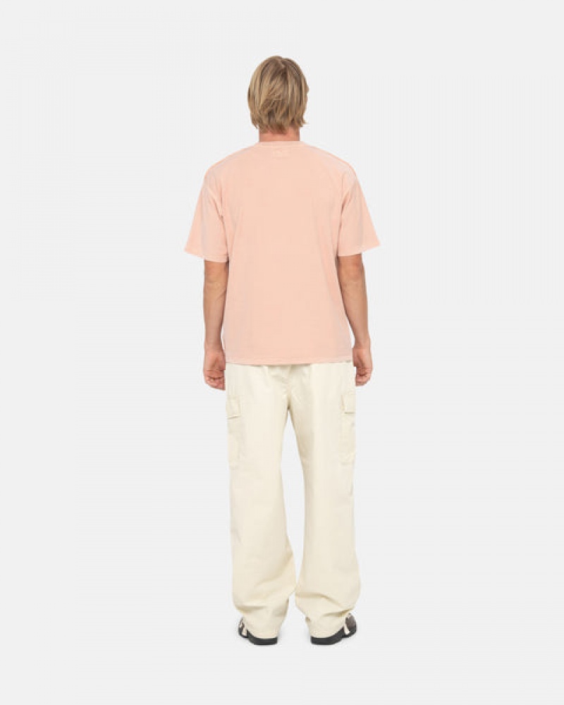 Men's Stussy Pig. Dyed Inside Out Crew Tops Light Pink Ireland | OBO-2096