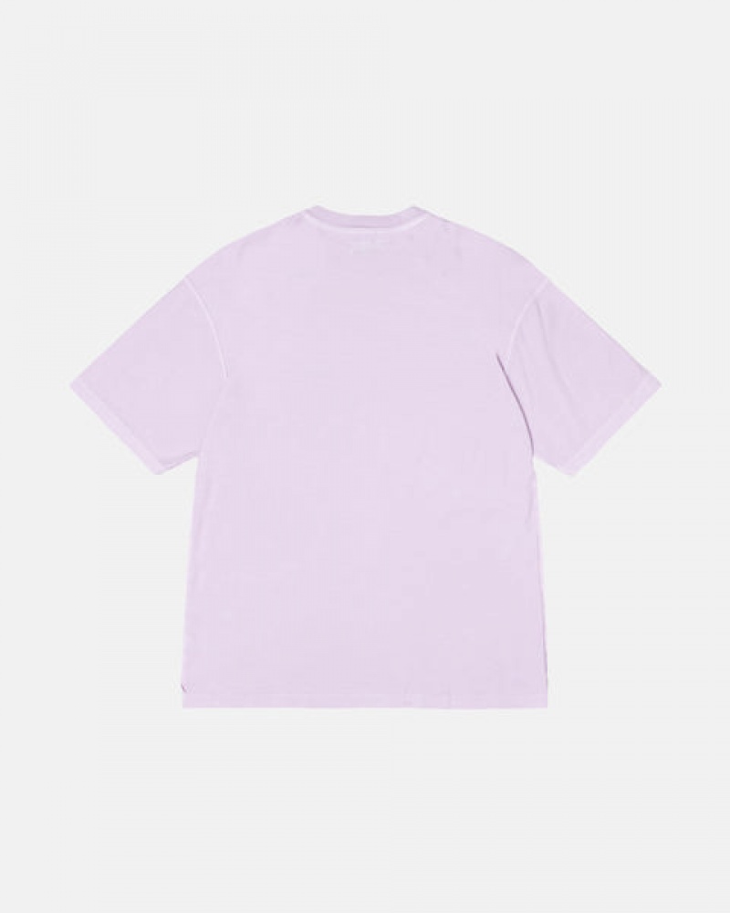 Men's Stussy Pig. Dyed Inside Out Crew Tops Purple Ireland | BDX-5113