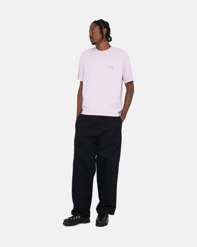 Men's Stussy Pig. Dyed Inside Out Crew Tops Purple Ireland | BDX-5113