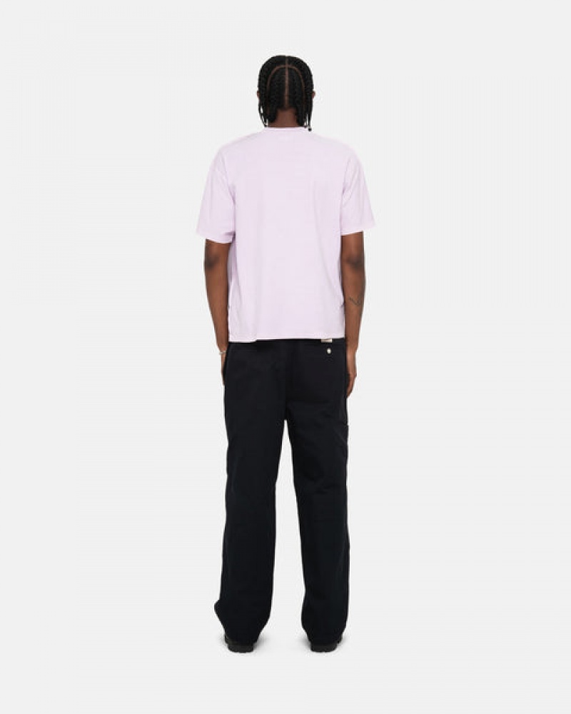 Men's Stussy Pig. Dyed Inside Out Crew Tops Purple Ireland | BDX-5113