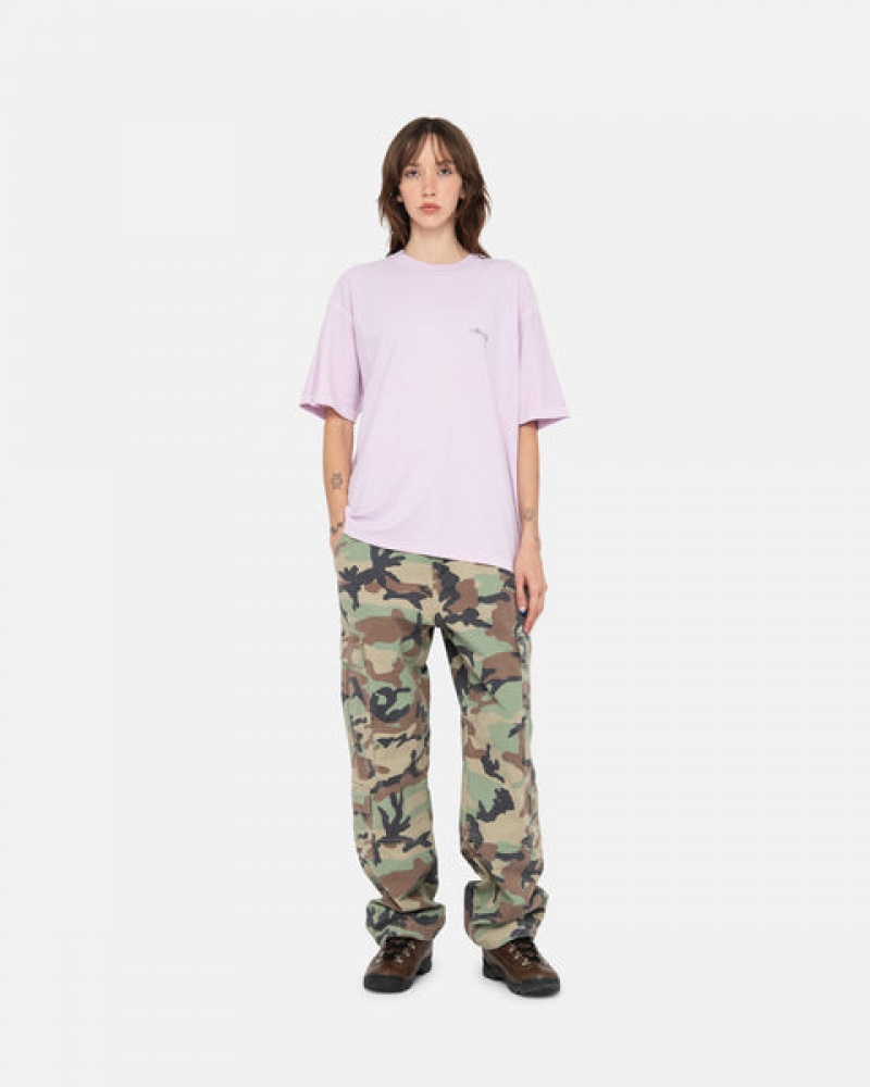 Men's Stussy Pig. Dyed Inside Out Crew Tops Purple Ireland | BDX-5113