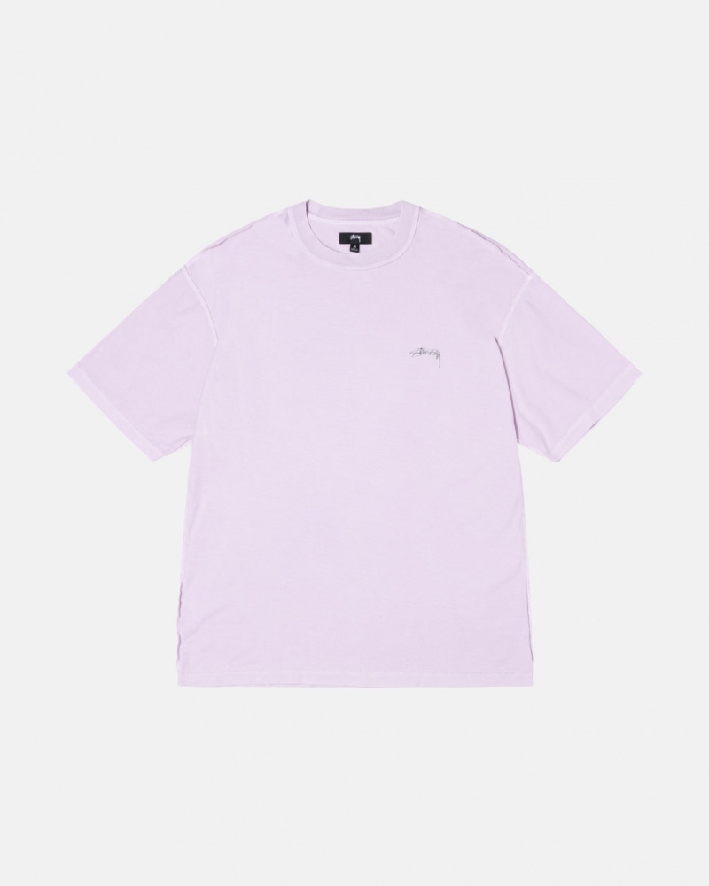 Men\'s Stussy Pig. Dyed Inside Out Crew Tops Purple Ireland | BDX-5113