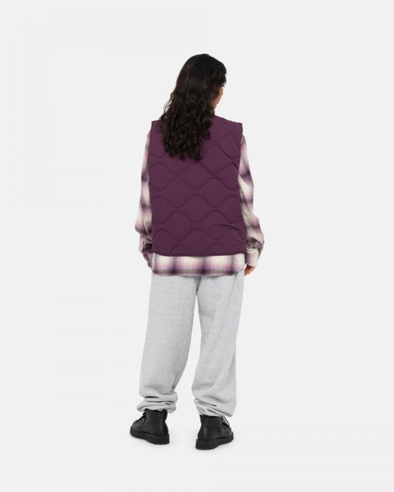 Men's Stussy Recycled Nylon Liner Vest Fuchsia Ireland | XGB-9016