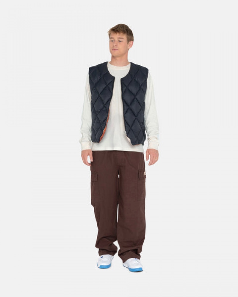 Men's Stussy Ripstop Cargo Beach Pants Brown Ireland | RDI-9003