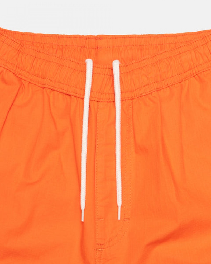 Men's Stussy Ripstop Cargo Beach Pants Orange Ireland | KWI-1101