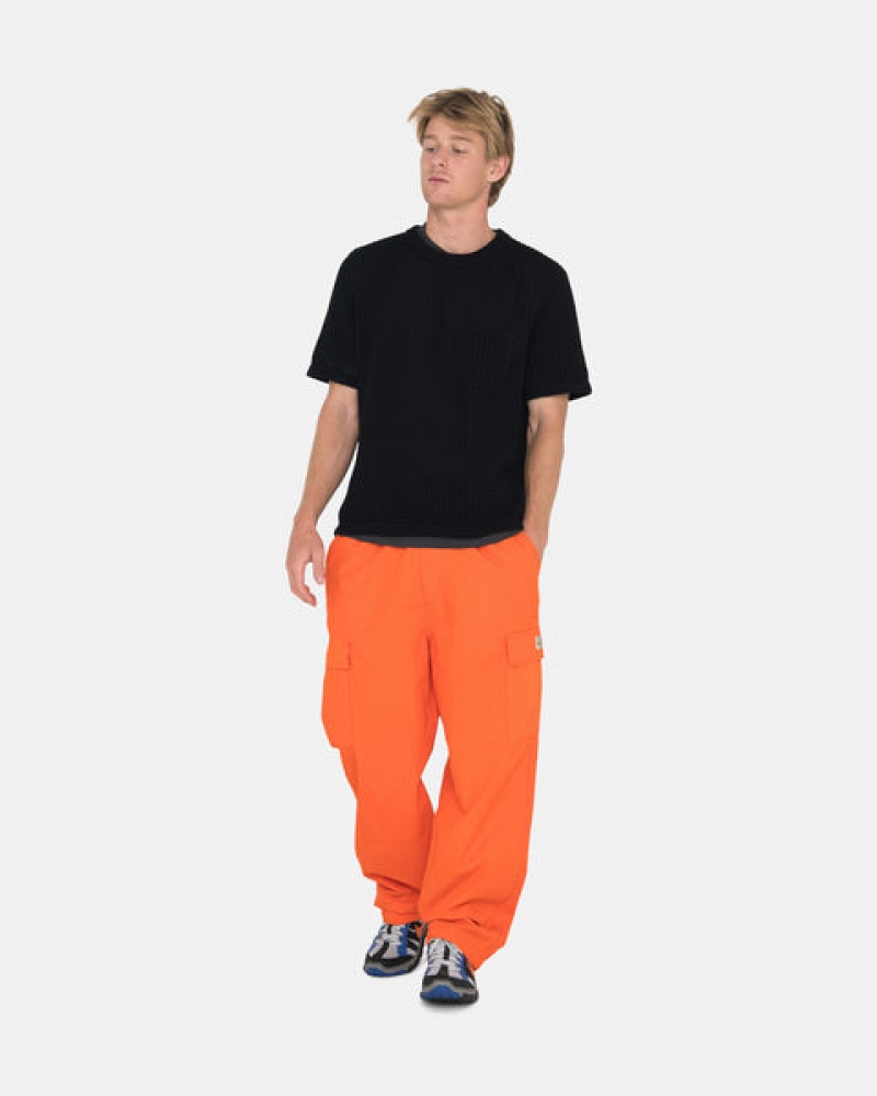 Men's Stussy Ripstop Cargo Beach Pants Orange Ireland | KWI-1101