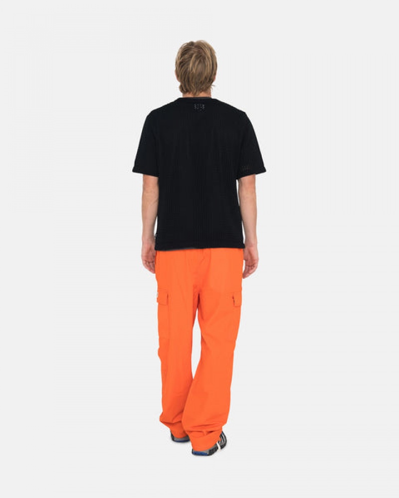 Men's Stussy Ripstop Cargo Beach Pants Orange Ireland | KWI-1101