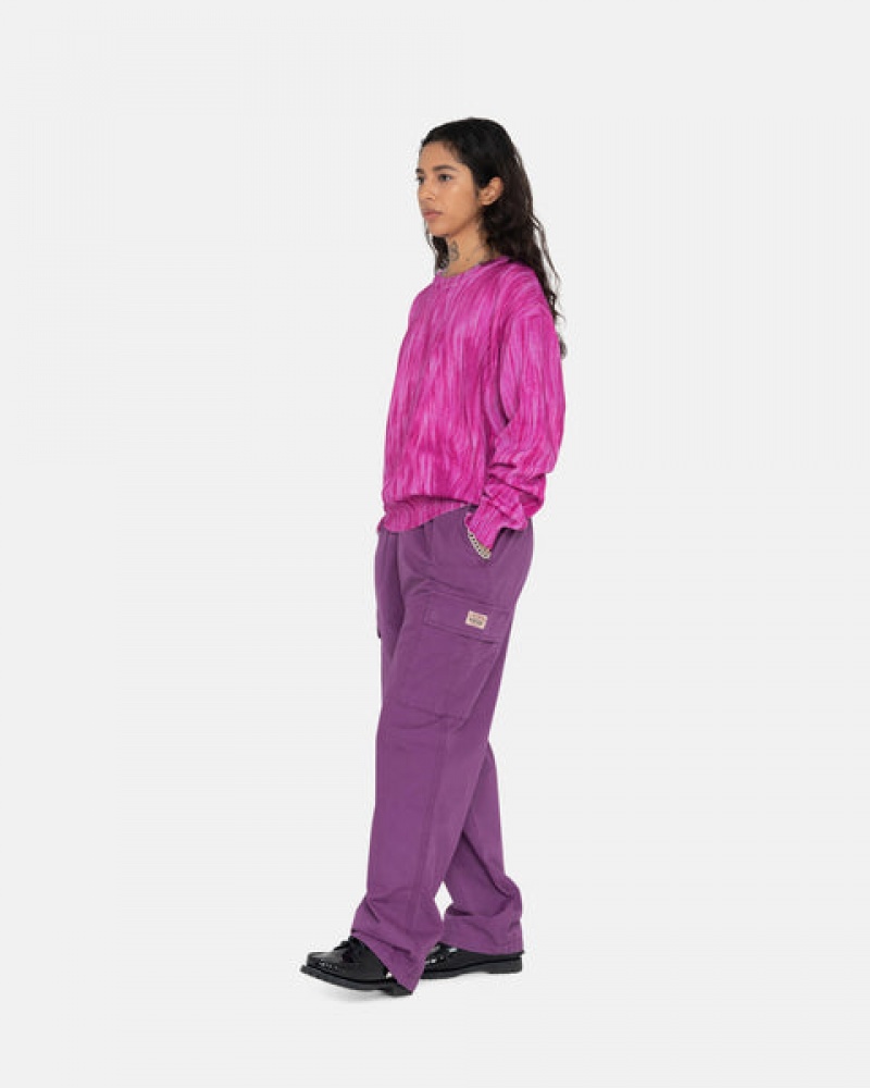 Men's Stussy Ripstop Cargo Beach Pants Purple Ireland | NED-5322