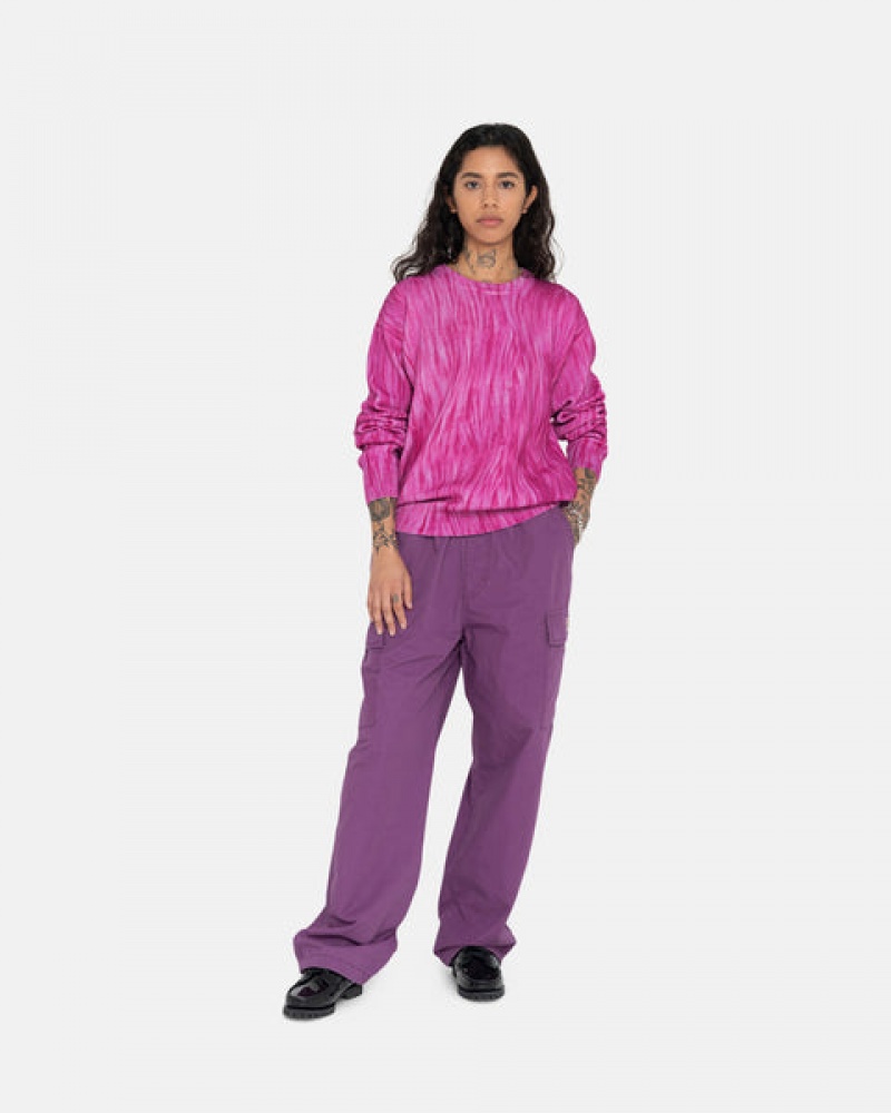 Men's Stussy Ripstop Cargo Beach Pants Purple Ireland | NED-5322