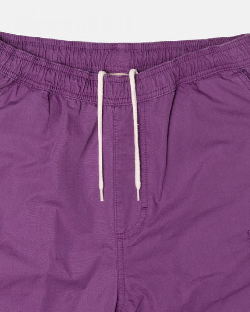 Men's Stussy Ripstop Cargo Beach Pants Purple Ireland | NED-5322