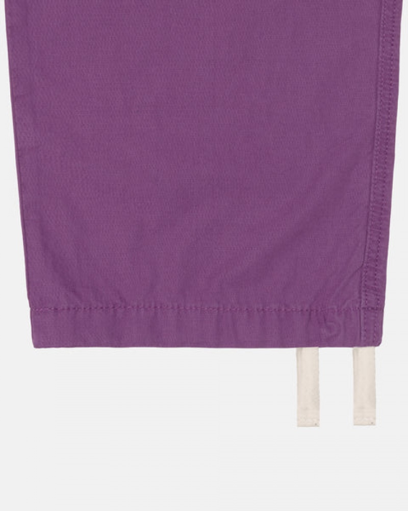 Men's Stussy Ripstop Cargo Beach Pants Purple Ireland | NED-5322