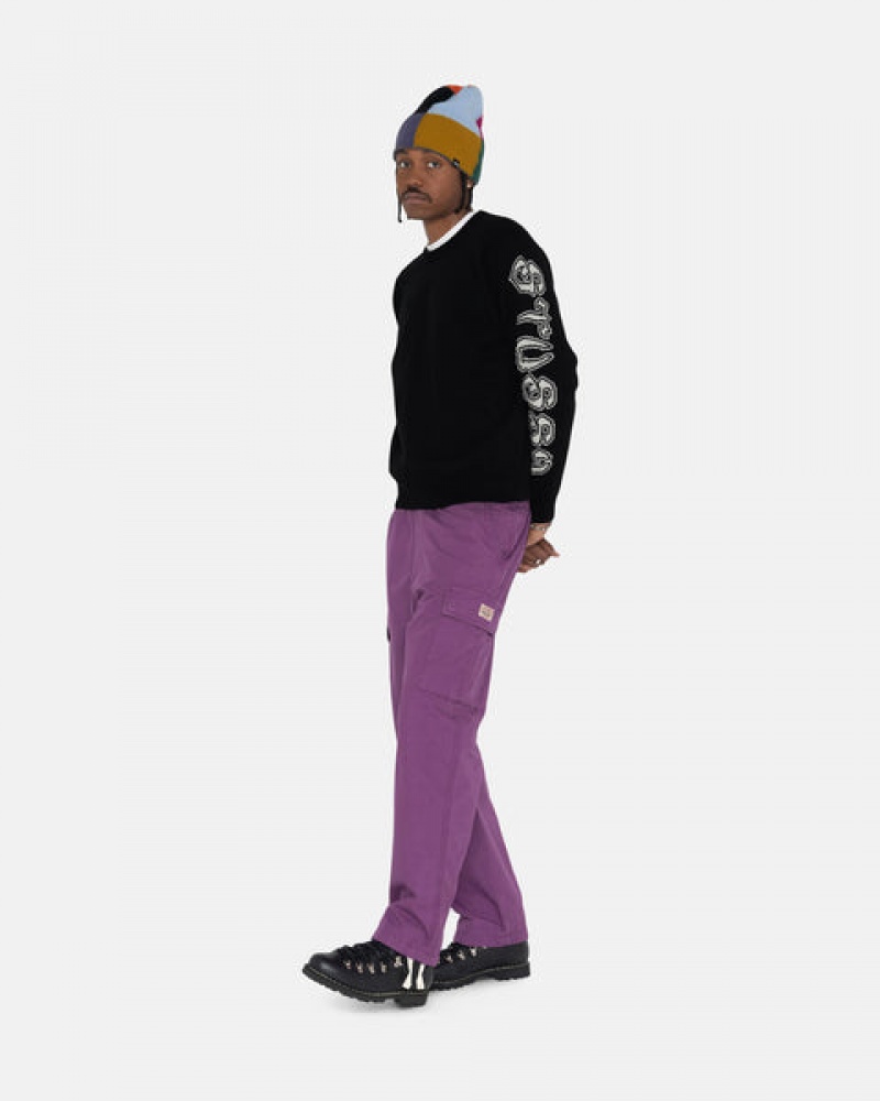 Men's Stussy Ripstop Cargo Beach Pants Purple Ireland | NED-5322