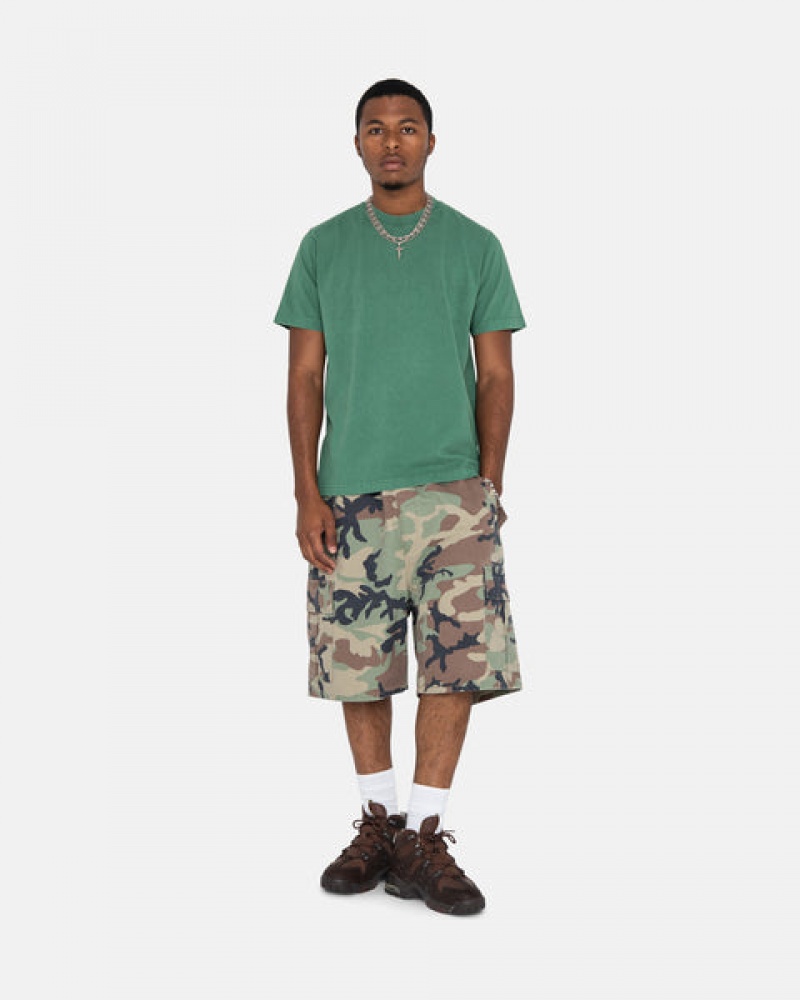 Men's Stussy Ripstop Cargo Beach Shorts Camo Ireland | BLR-3861