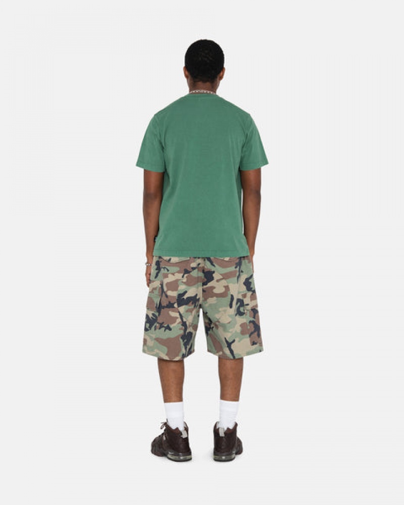 Men's Stussy Ripstop Cargo Beach Shorts Camo Ireland | BLR-3861