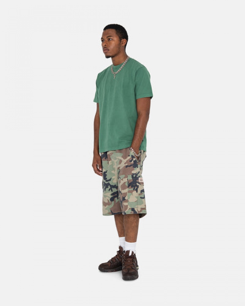 Men's Stussy Ripstop Cargo Beach Shorts Camo Ireland | BLR-3861