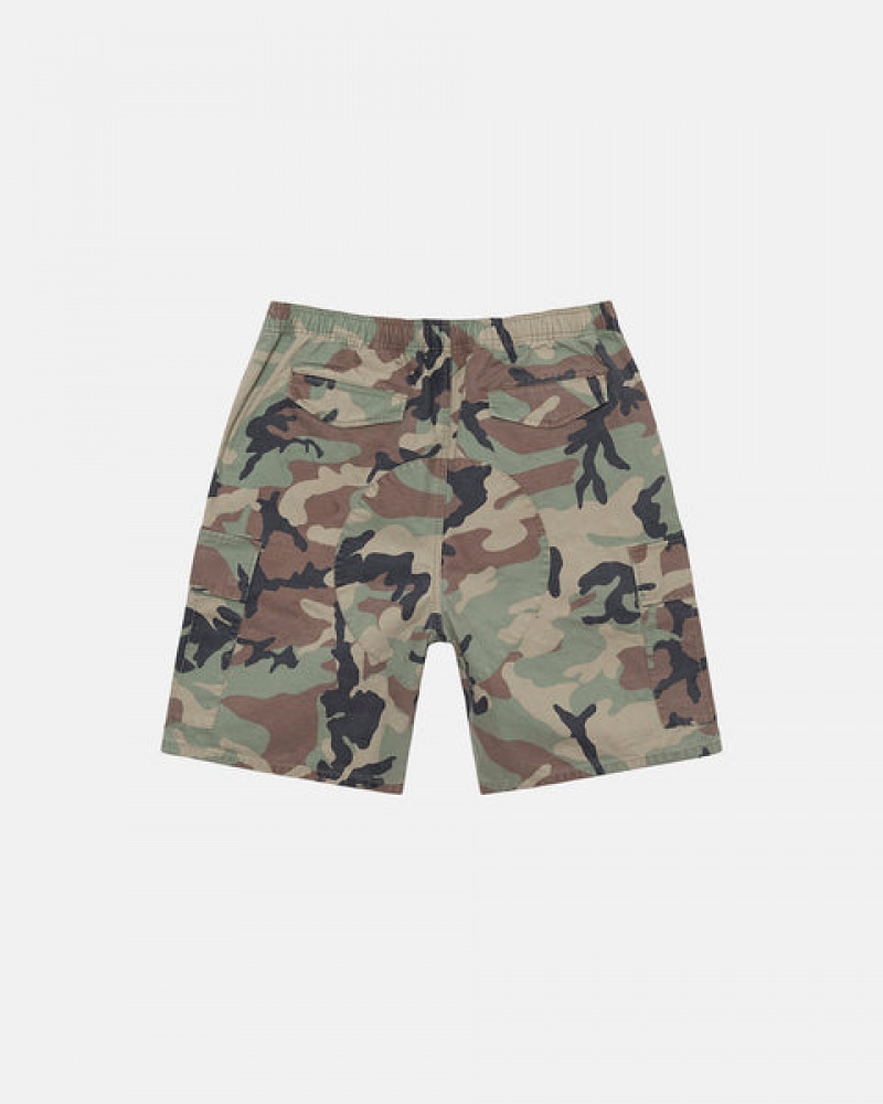 Men's Stussy Ripstop Cargo Beach Shorts Camo Ireland | BLR-3861