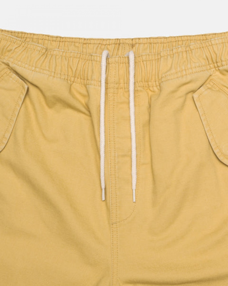 Men's Stussy Ripstop Cargo Beach Shorts Yellow Ireland | URW-4917