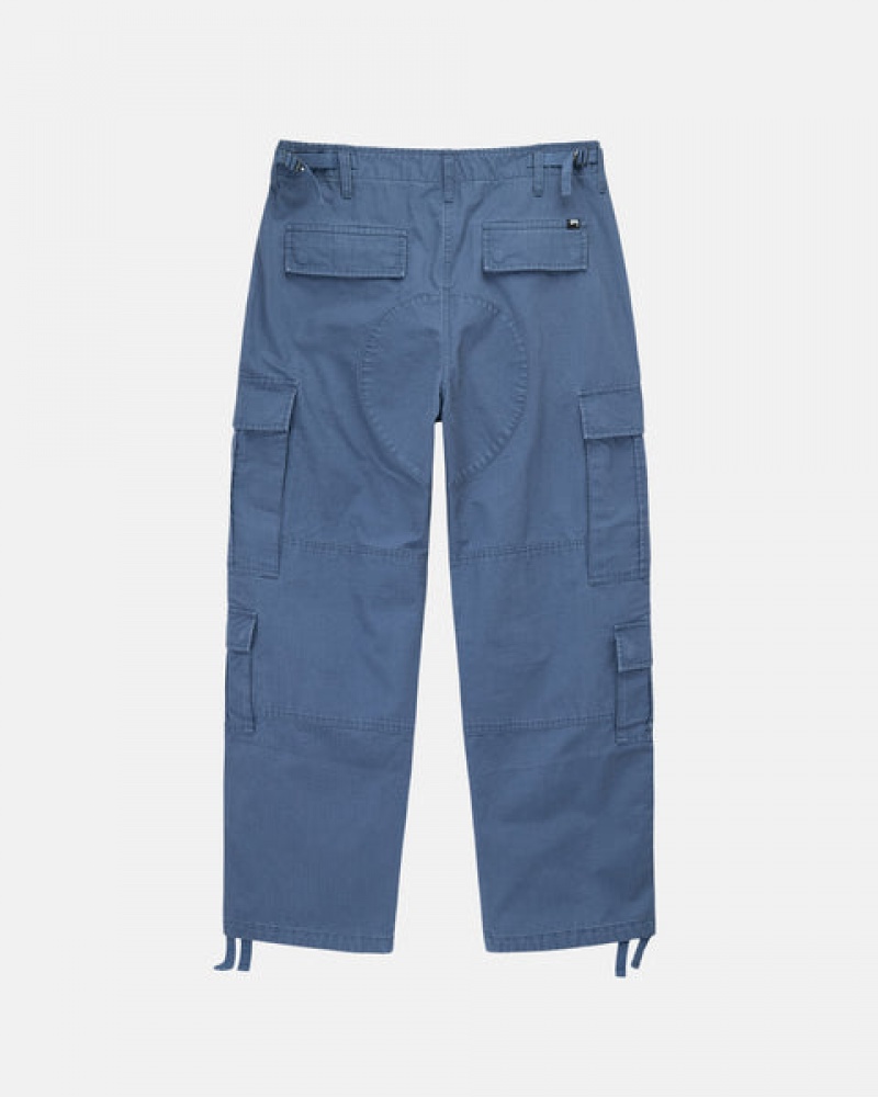 Men's Stussy Ripstop Surplus Cargo Pants Blue Ireland | AGS-9146