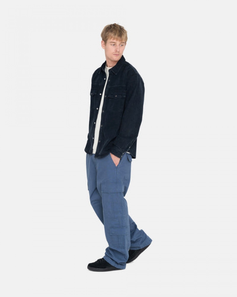 Men's Stussy Ripstop Surplus Cargo Pants Blue Ireland | AGS-9146