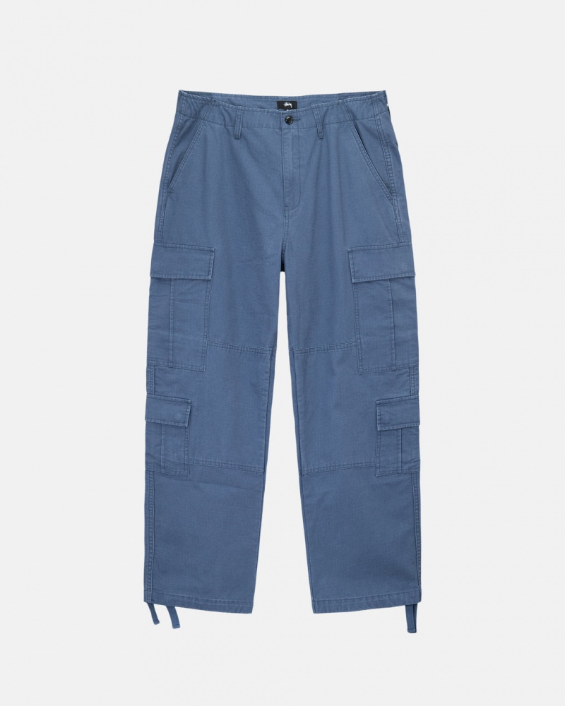 Men\'s Stussy Ripstop Surplus Cargo Pants Blue Ireland | AGS-9146