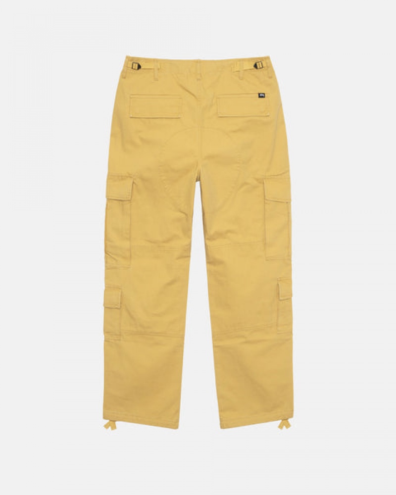 Men's Stussy Ripstop Surplus Cargo Pants Yellow Ireland | AWQ-6033