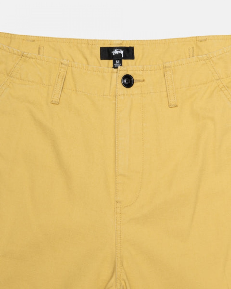 Men's Stussy Ripstop Surplus Cargo Pants Yellow Ireland | AWQ-6033