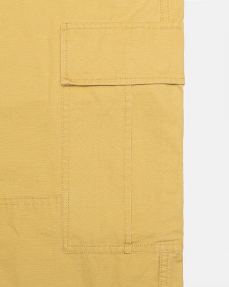 Men's Stussy Ripstop Surplus Cargo Pants Yellow Ireland | AWQ-6033