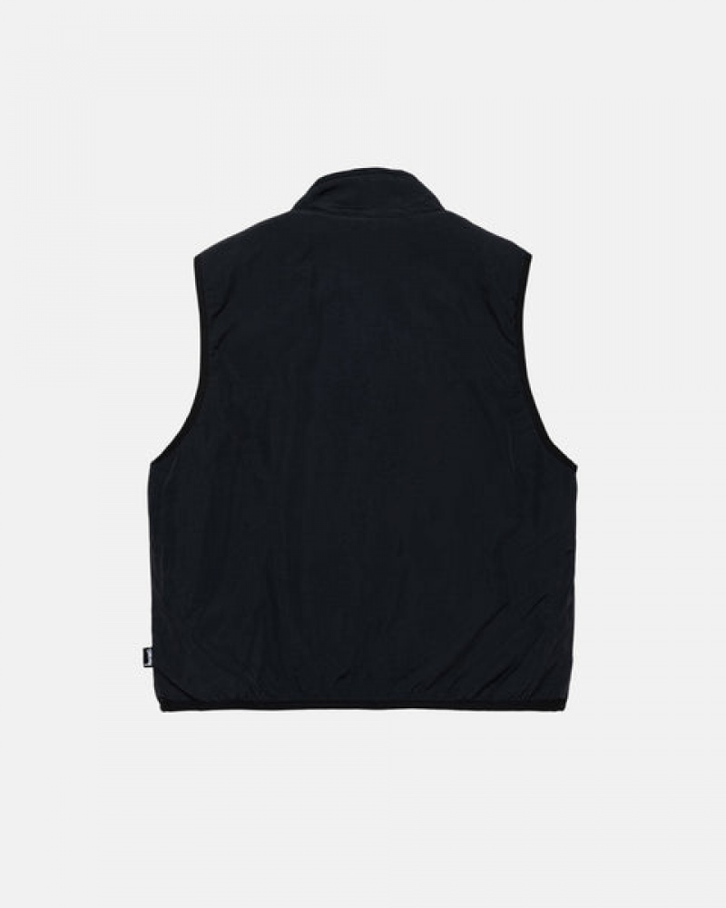 Men's Stussy Sherpa Reversible Vest Yellow Ireland | ZNW-7496