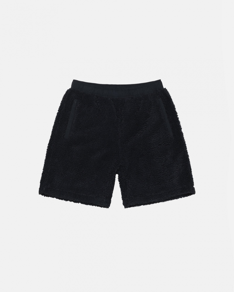 Men\'s Stussy Sherpa Shorts Black Ireland | LNX-5087