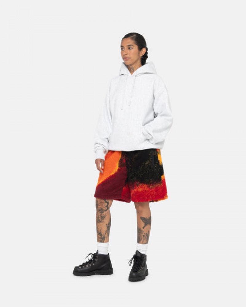 Men's Stussy Sherpa Shorts Black / Red Ireland | NME-9110