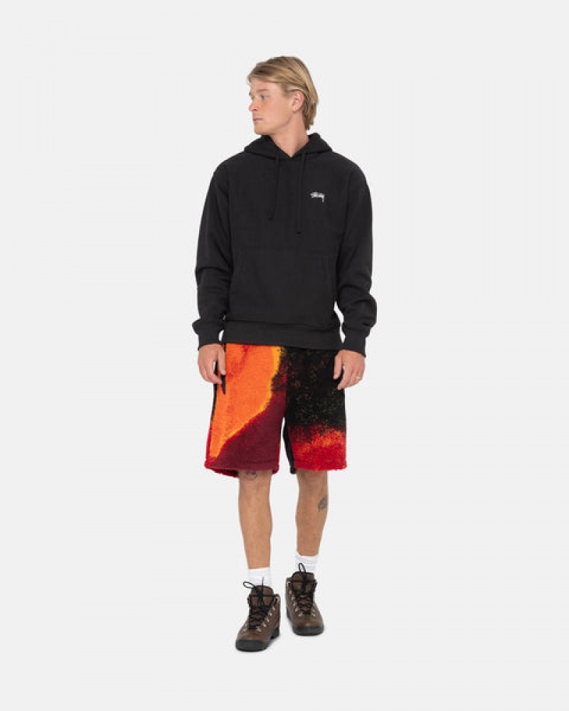 Men's Stussy Sherpa Shorts Black / Red Ireland | NME-9110